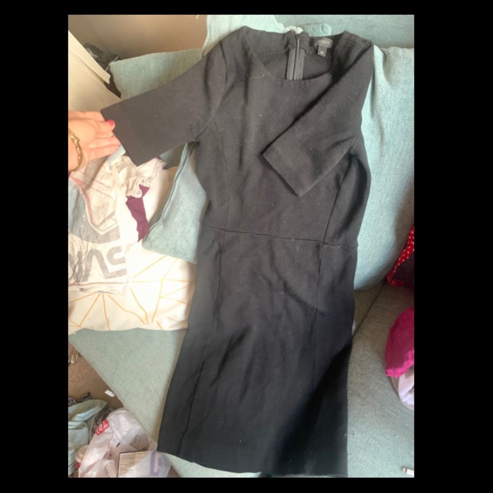 J Crew Wool/Nylon Dress - Black - 00